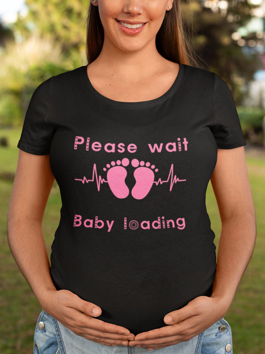 Baby Loading Pregnant Customized T-shirt/Baby Shower Shirt/Gender Reveal Outfit/It's a Girl/New Mommy/Trending Now/Gift Idea