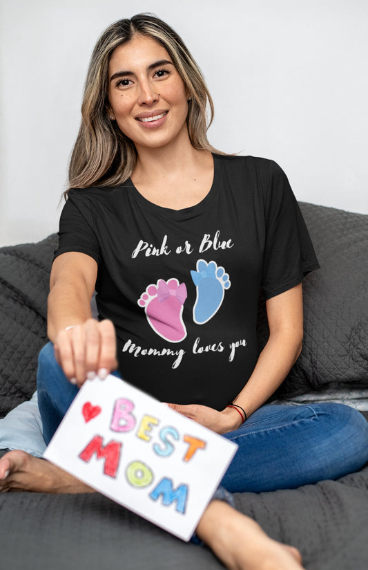 Pregnant Mama Shirt/Baby Shower Gender Reveal Outfit/Trending Now/Mommy To Be/Birthday Present/Mother's Day Gift/Custom T-shirt