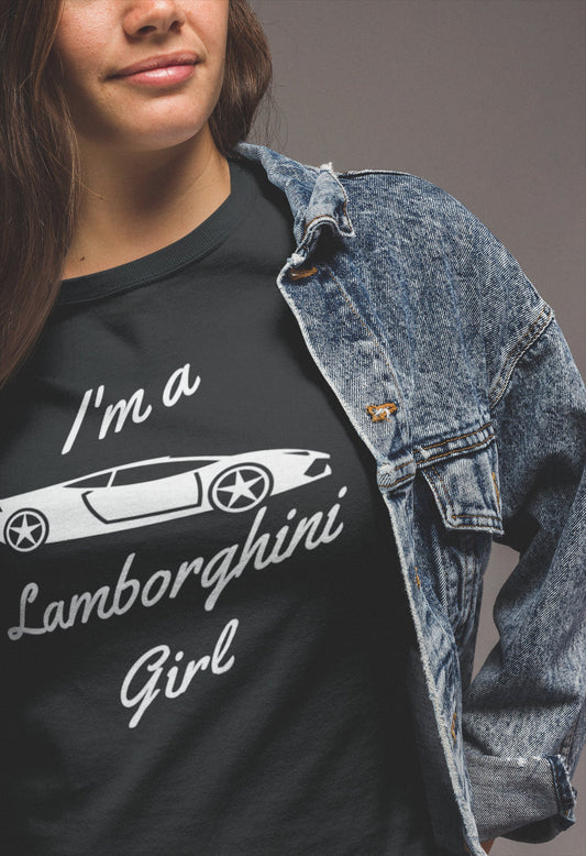 Lamborghini Girl Personalized T-shirt/Trending Now/Lamborghini Fan/Personalized Present Idea/Custom New Car Gift/Birthday Gift