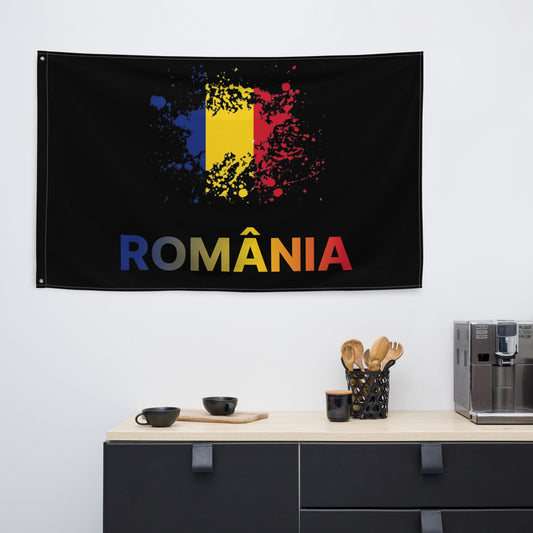 Romanian Flag Wall Decor/Trending Now/Customized Romania Souvenir Gift/Romanian Birthday Personalized Present/Proud Romanian Flag