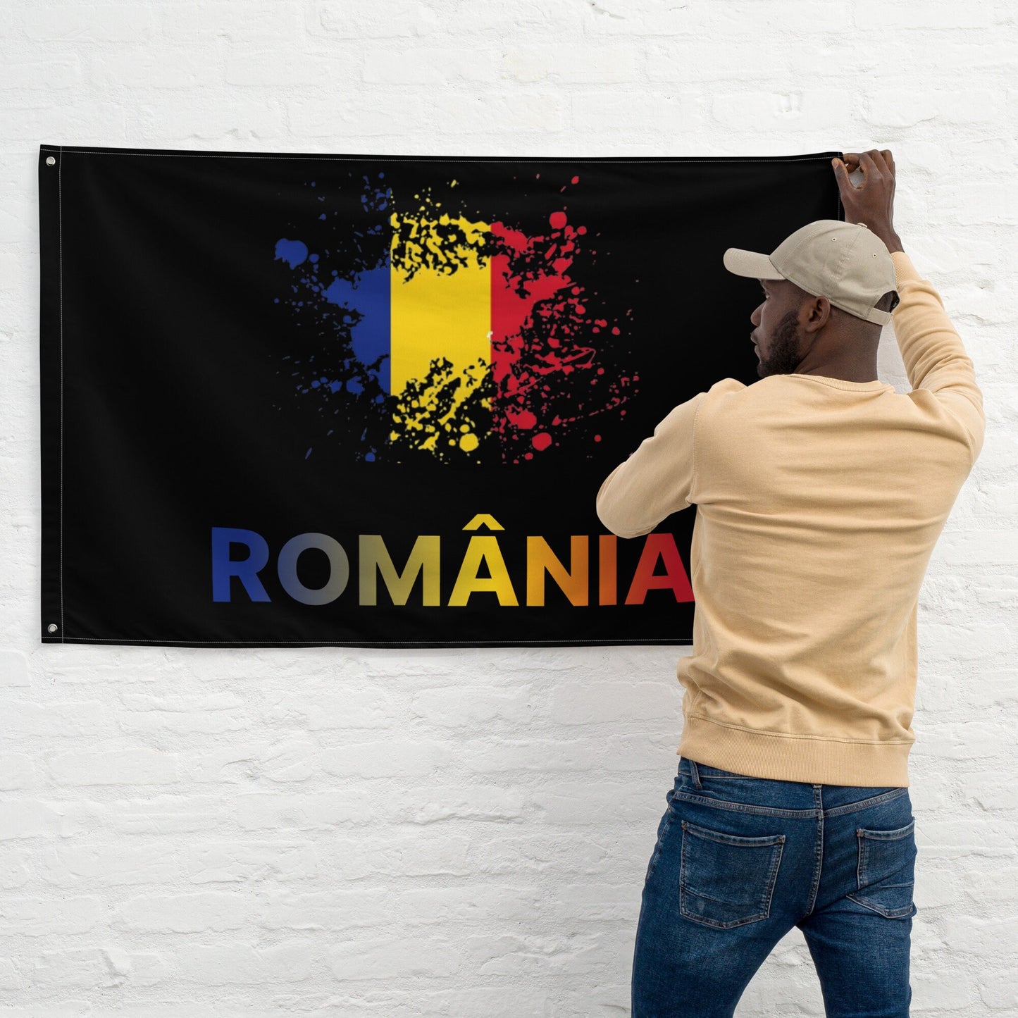 Romanian Flag Wall Decor/Trending Now/Customized Romania Souvenir Gift/Romanian Birthday Personalized Present/Proud Romanian Flag