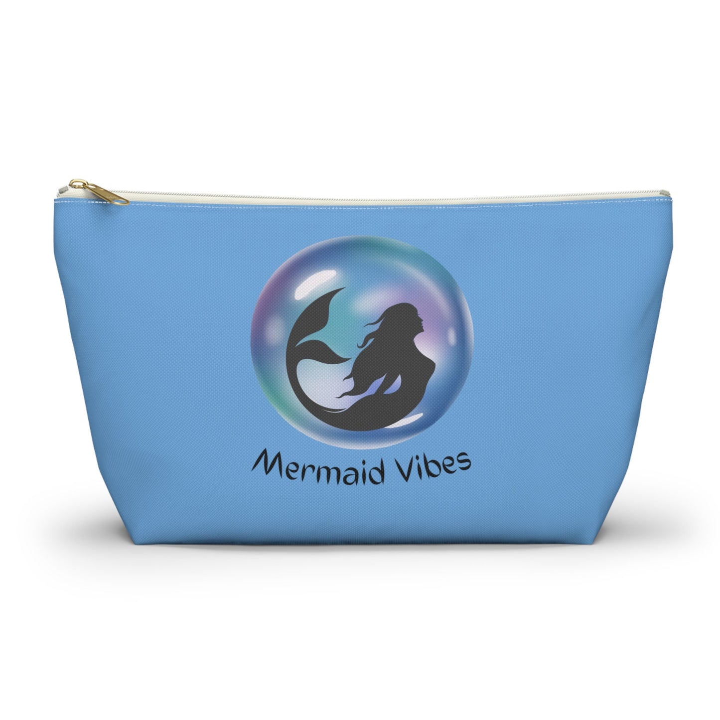 Mermaid Vibes Personalized Accessory Pouch w T-bottom/Mermaid Customized Birthday Present/Mermaid Life Trending Now/Thank You Gift