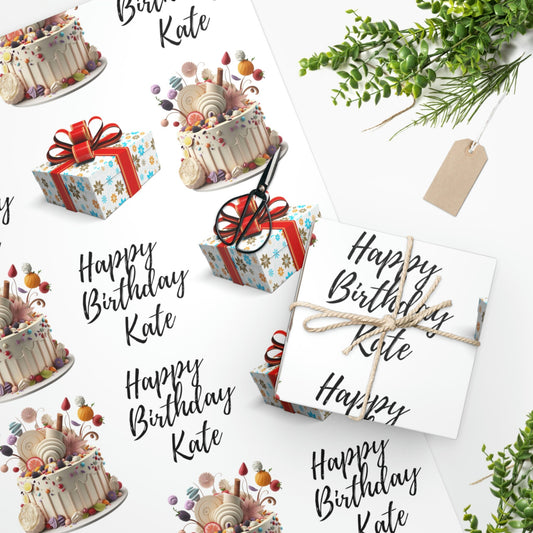 Customized Name Birthday Wrapping Paper/Personalized Birthday Present/Customized Gift Wrapping Paper/Name Birthday Trending Now Party