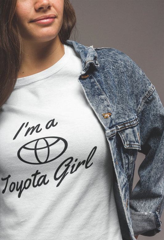 Toyota Girl Customized T-shirt/Personalized Toyota Gift/Birthday Present/Trending Now/Custom Toyota T-shirt/Funny Gift/Car Fan