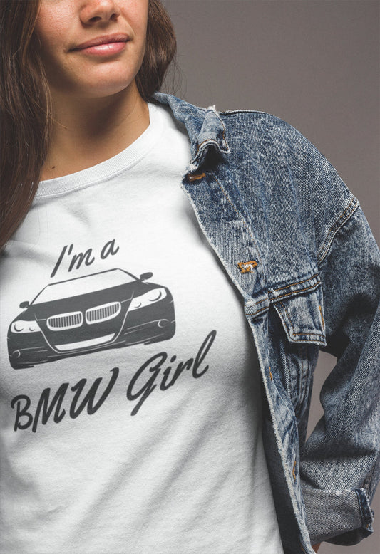 BMW Girl Customized T-shirt/Personalized BMW Softstyle Tee/Car Fans/New Car Owner/Trending Now/Birthday Gift/Driving License