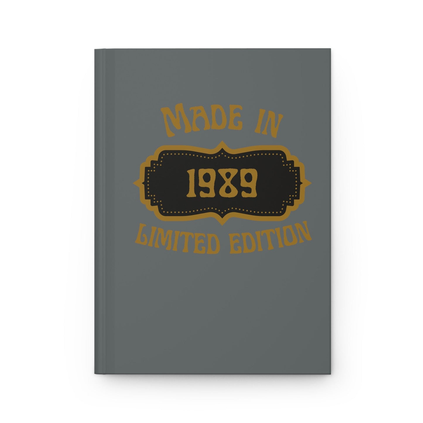 Made In 1989 Hardcover Journal Matte/34th Birthday Personalized Gift Idea/Customized 34th Birthday Present/Gag Gift/Vintage Trending