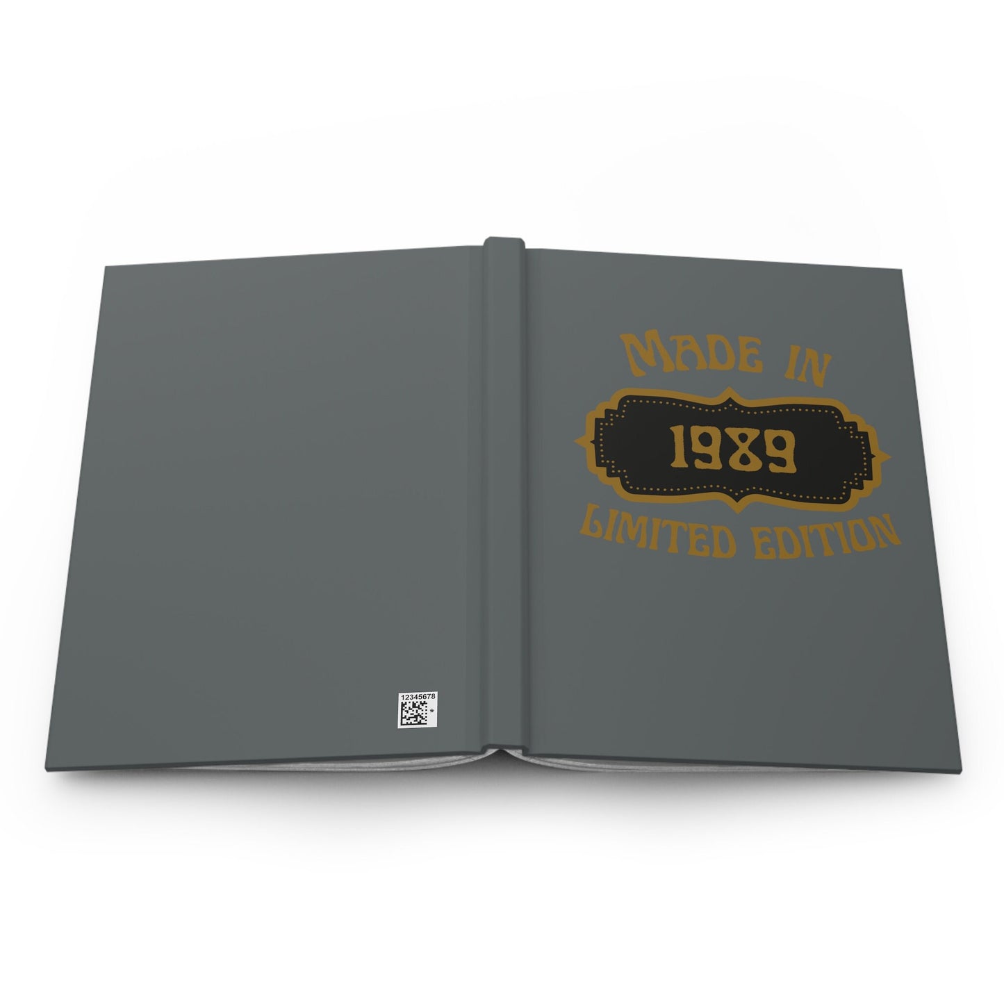Made In 1989 Hardcover Journal Matte/34th Birthday Personalized Gift Idea/Customized 34th Birthday Present/Gag Gift/Vintage Trending