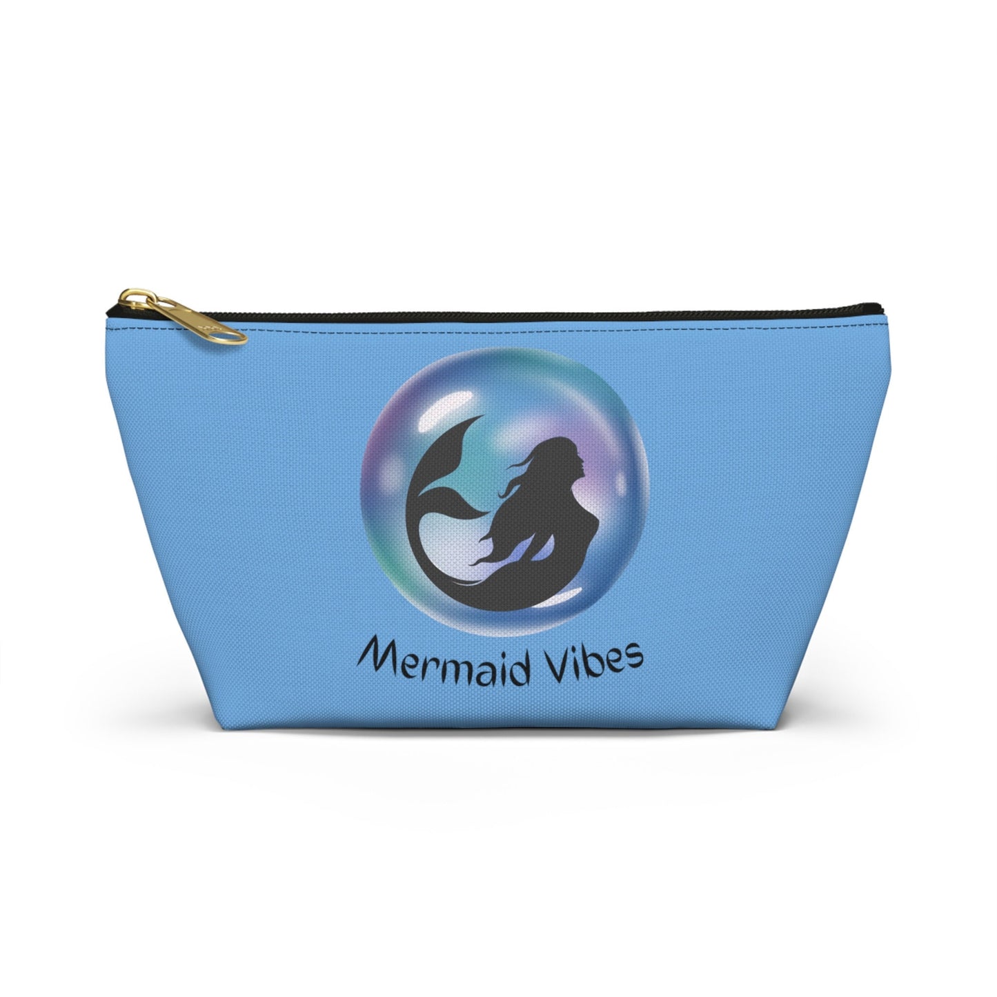 Mermaid Vibes Personalized Accessory Pouch w T-bottom/Mermaid Customized Birthday Present/Mermaid Life Trending Now/Thank You Gift