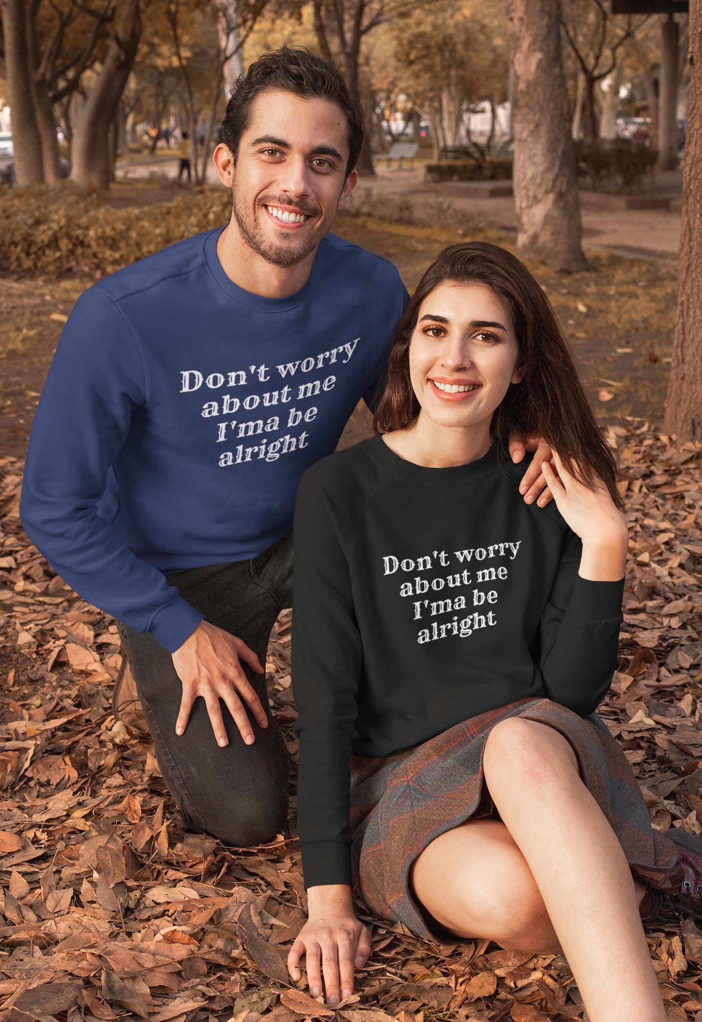 Don't Worry About Me Unisex Premium Crewneck Sweatshirt/Got GOD All Over My Life/Birthday Gift Idea Christian Friend/Trending Now