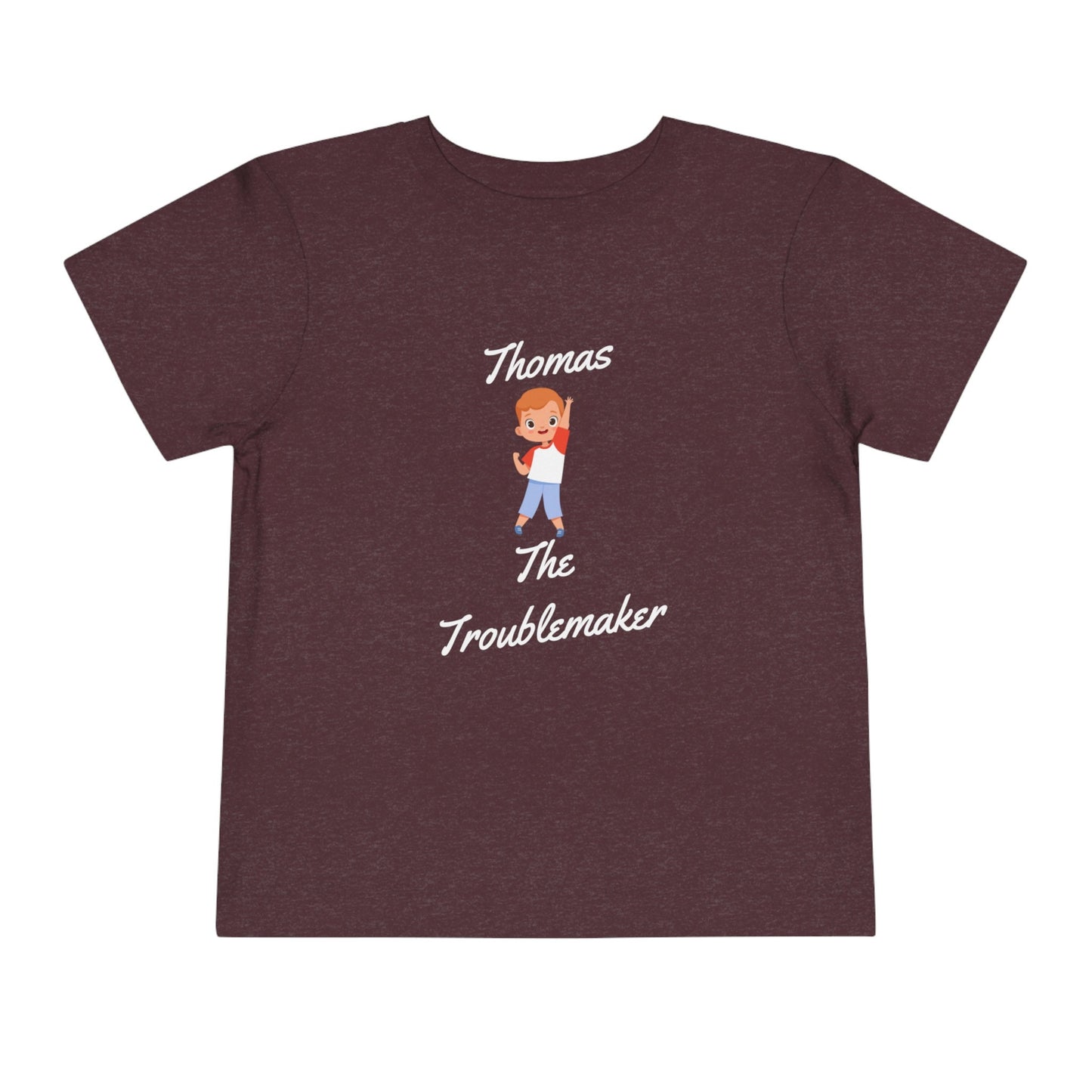Kids Name Personalized T-shirt/Toddler Short Sleeve Tee/Troublemaker Kids T-shirt/3rd Birthday Present/4th Birthday Gift Idea Trend