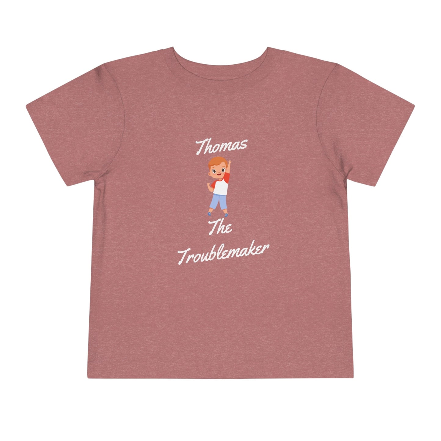 Kids Name Personalized T-shirt/Toddler Short Sleeve Tee/Troublemaker Kids T-shirt/3rd Birthday Present/4th Birthday Gift Idea Trend