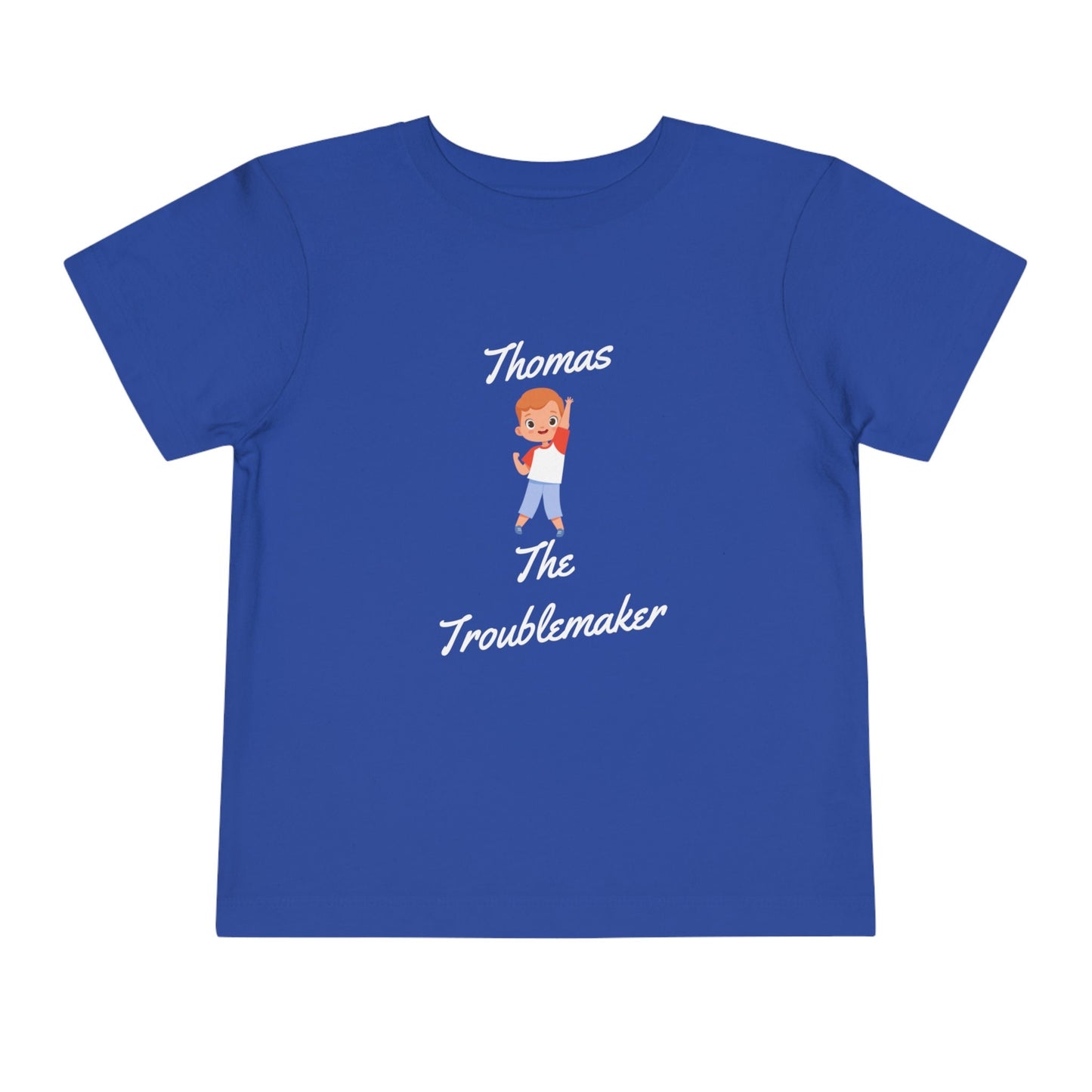 Kids Name Personalized T-shirt/Toddler Short Sleeve Tee/Troublemaker Kids T-shirt/3rd Birthday Present/4th Birthday Gift Idea Trend