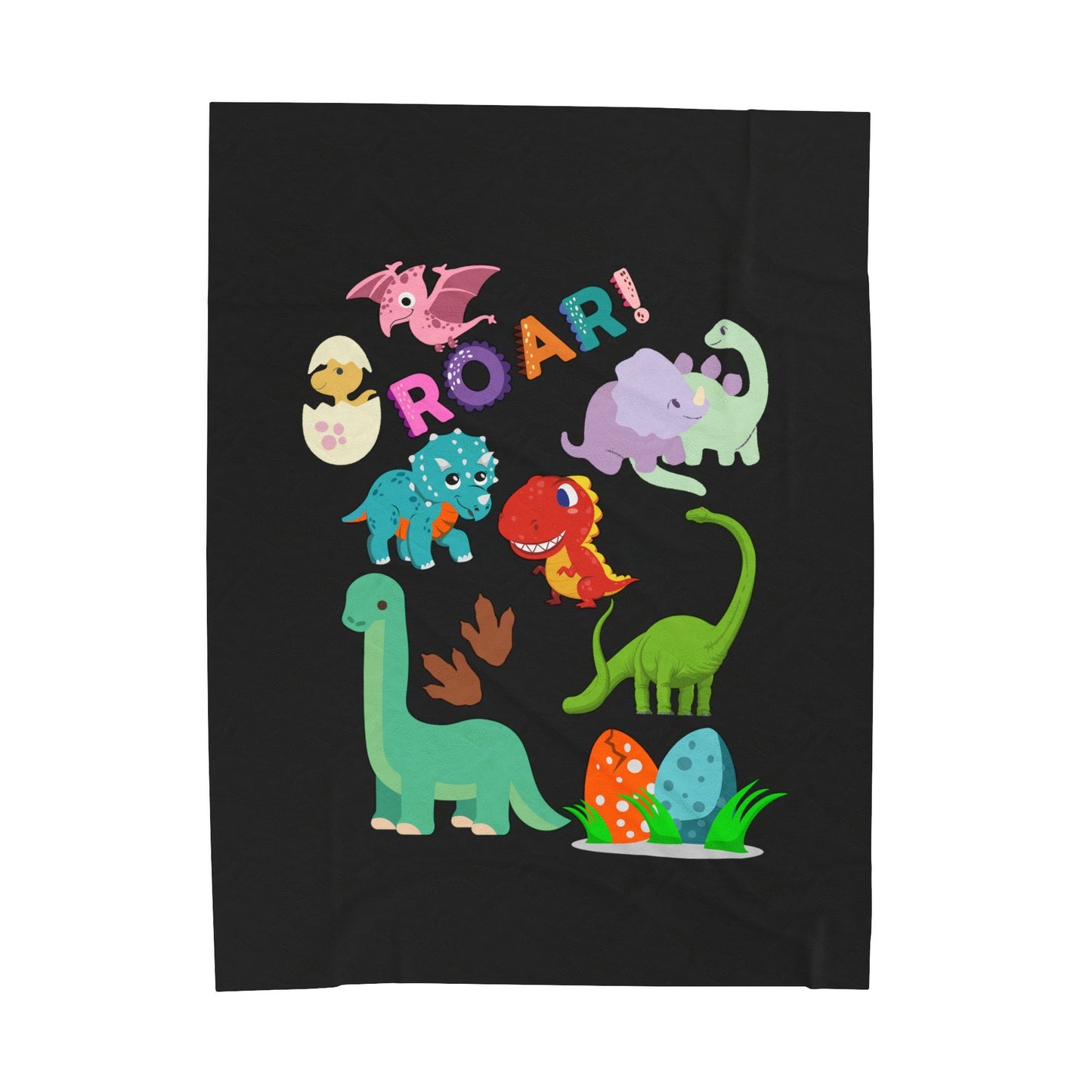 Dinosaur Customized Velveteen Plush Blanket/Dinosaur Theme Kids Bedroom Personalized Blanket/Custom Gift/Trending Now/Toddler Room