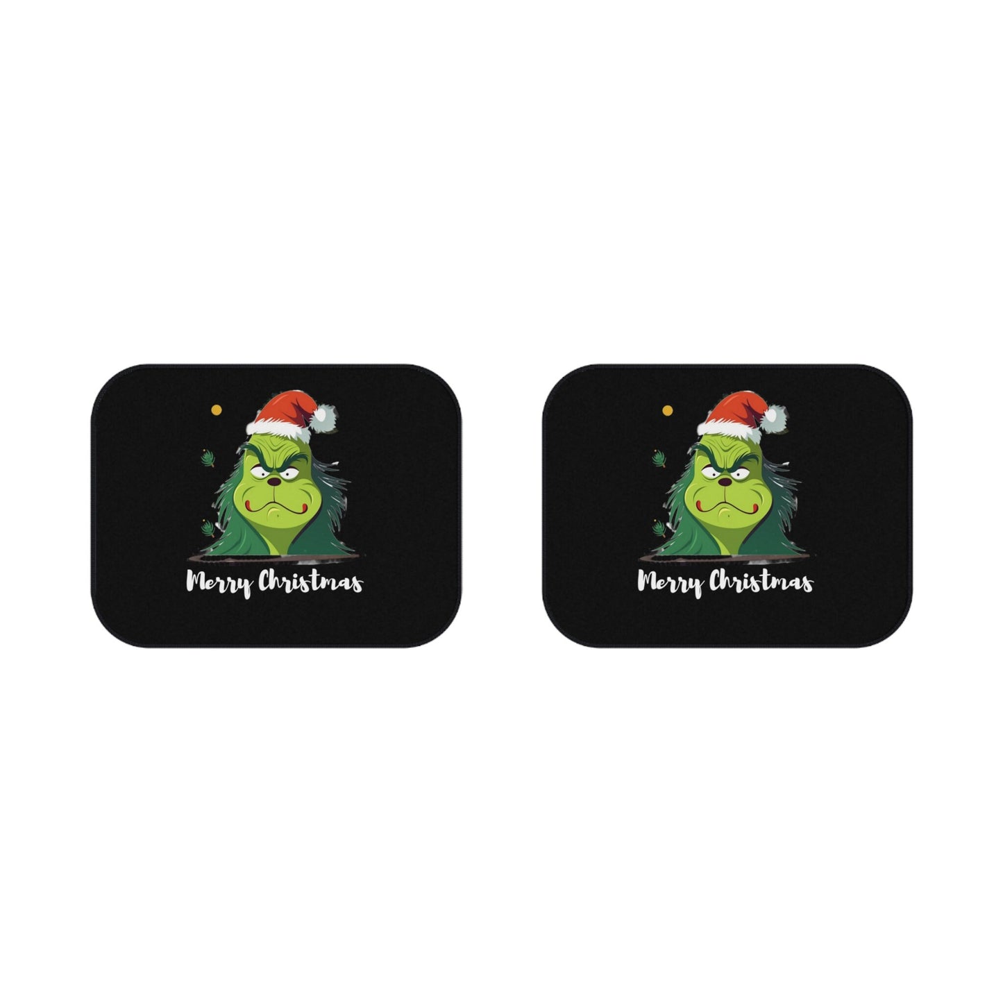 Personalized Car Mats (2x Rear)/Christmas Customized Car Mats/Grinch Holiday Car Decoration/Grinch Theme Trending Now/Secret Santa