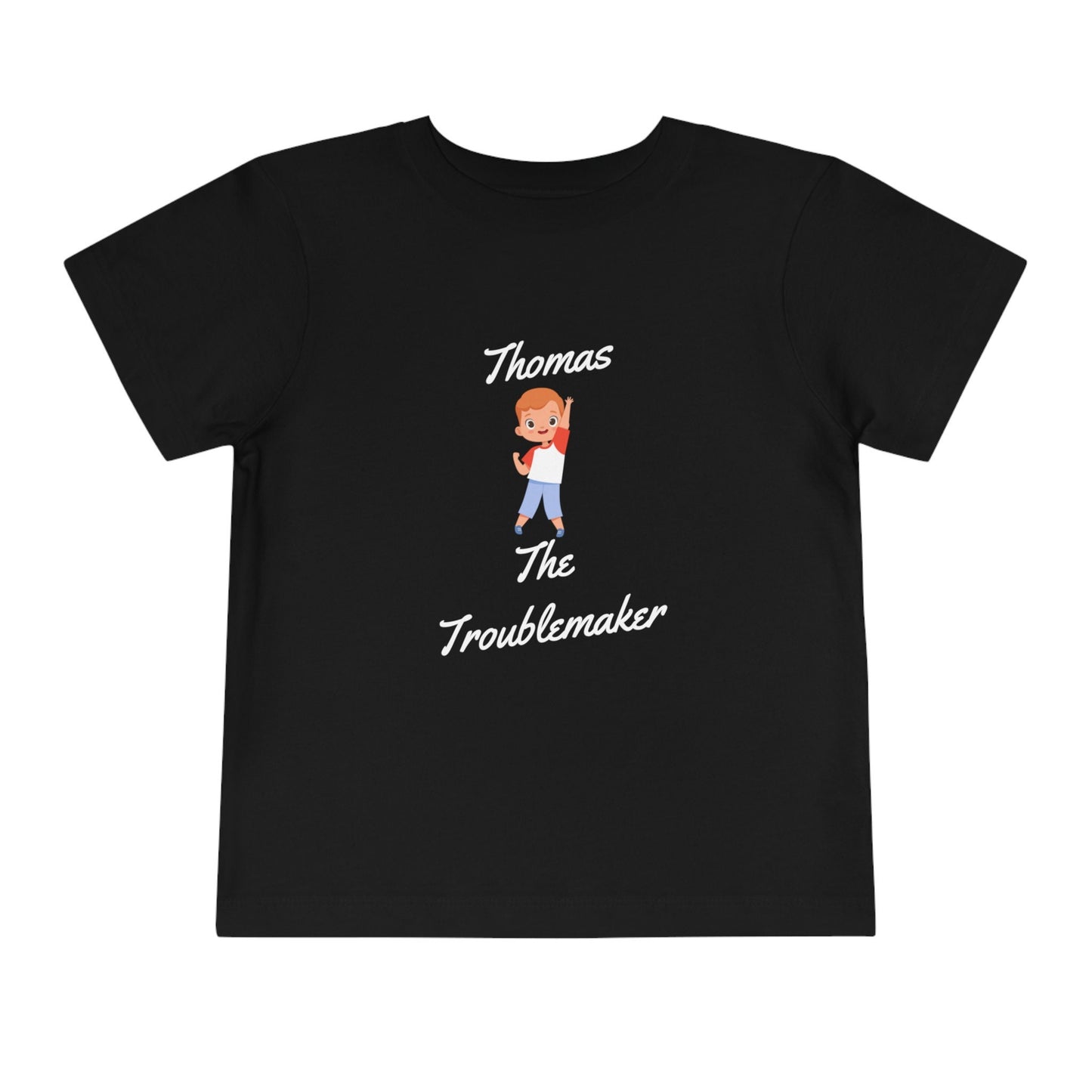 Kids Name Personalized T-shirt/Toddler Short Sleeve Tee/Troublemaker Kids T-shirt/3rd Birthday Present/4th Birthday Gift Idea Trend