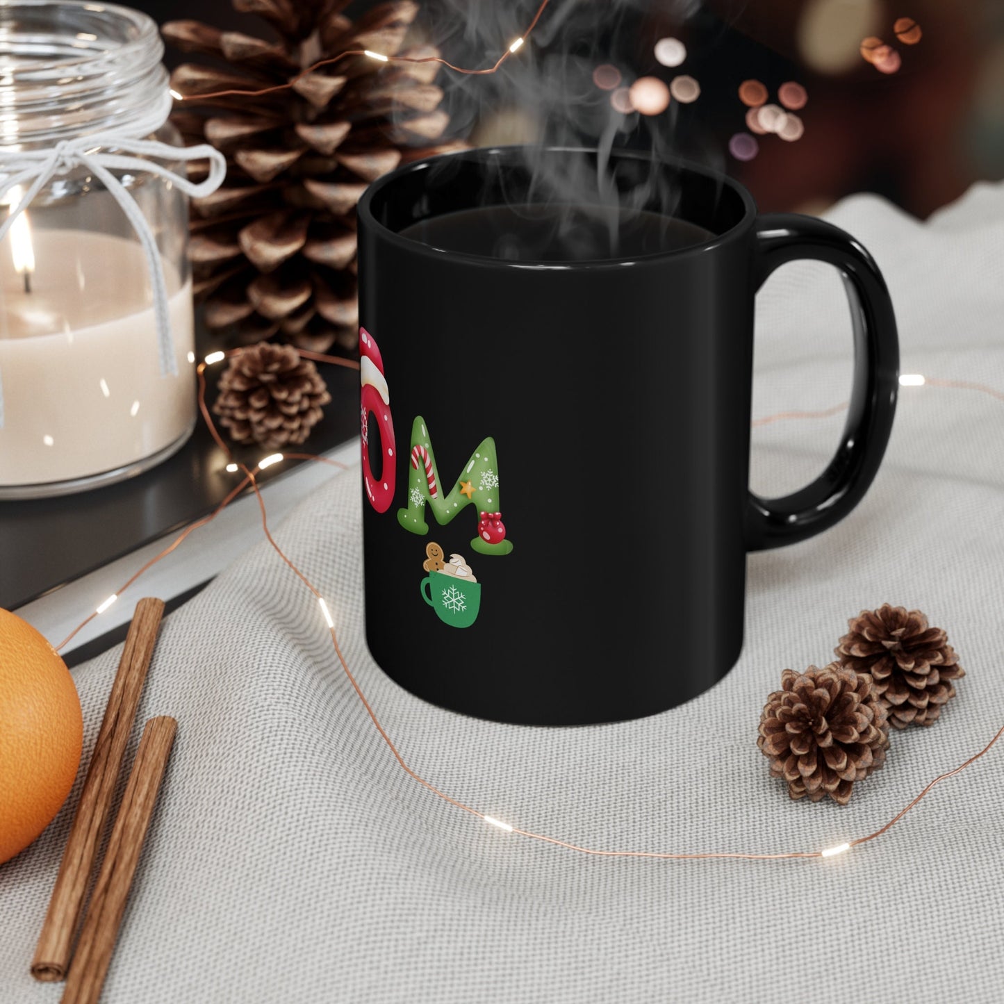 Mom Christmas Mug/Mom Personalized Coffee Cup Gift Idea/Christmas Decor Present/Christmas Spirit Trending Now/Mommy To Be First Baby