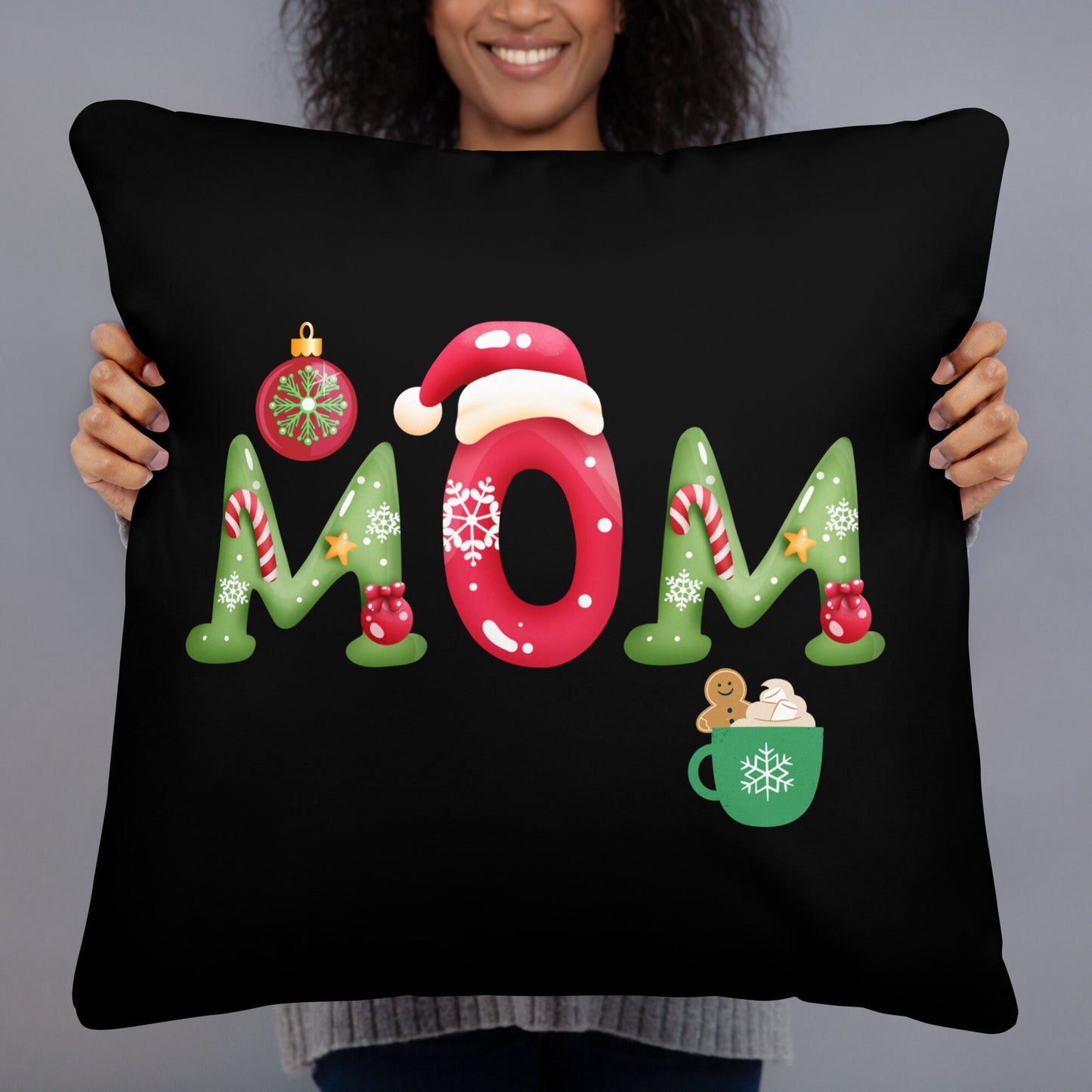 Mom Customized Christmas Pillow/Christmas Gift Idea For Moms Holiday Decor Trending Now/Christmas Personalized Present Best Mom/Mommy