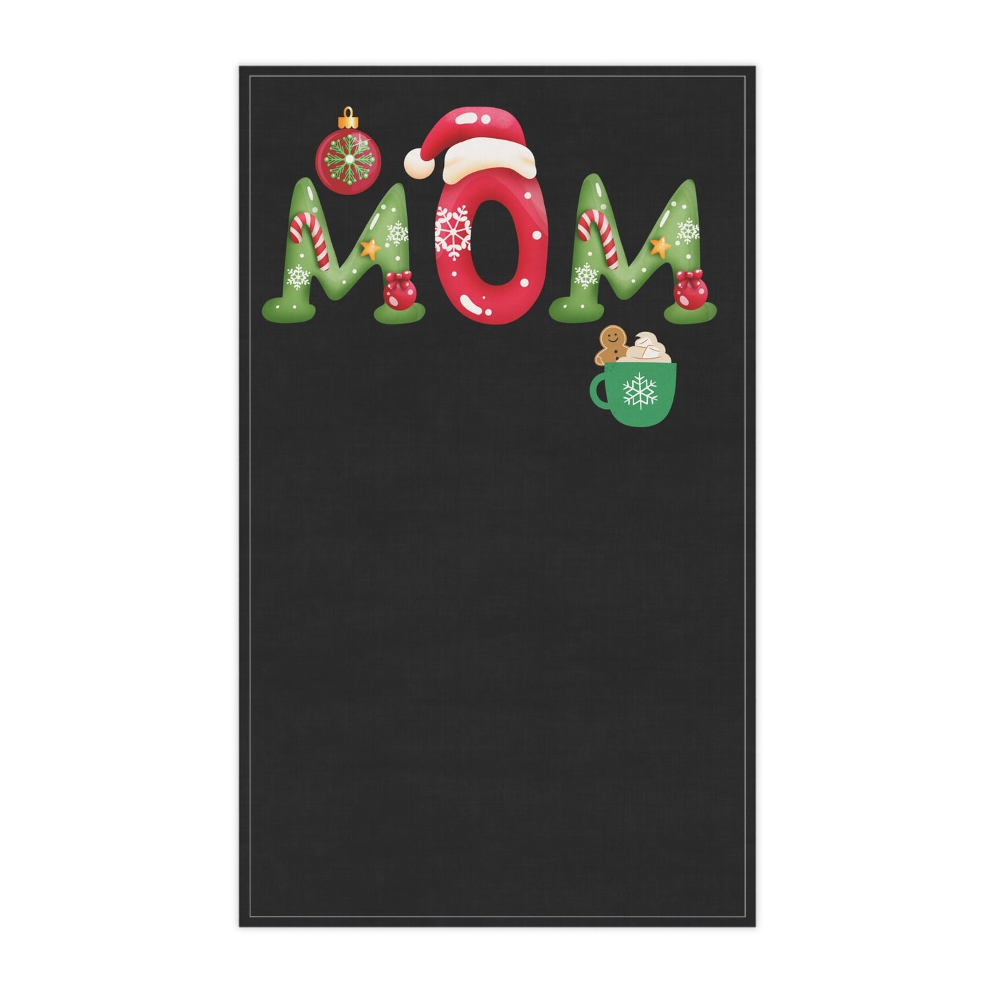 Mom Customized Kitchen Towel/Mom Christmas Decoration Personalized Towel/Holiday Kitchen Decor Trending Now/Christmas Gift Idea Mother