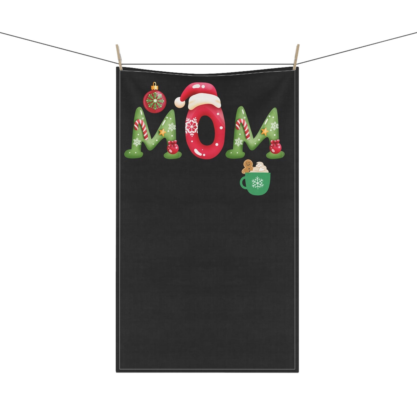 Mom Customized Kitchen Towel/Mom Christmas Decoration Personalized Towel/Holiday Kitchen Decor Trending Now/Christmas Gift Idea Mother