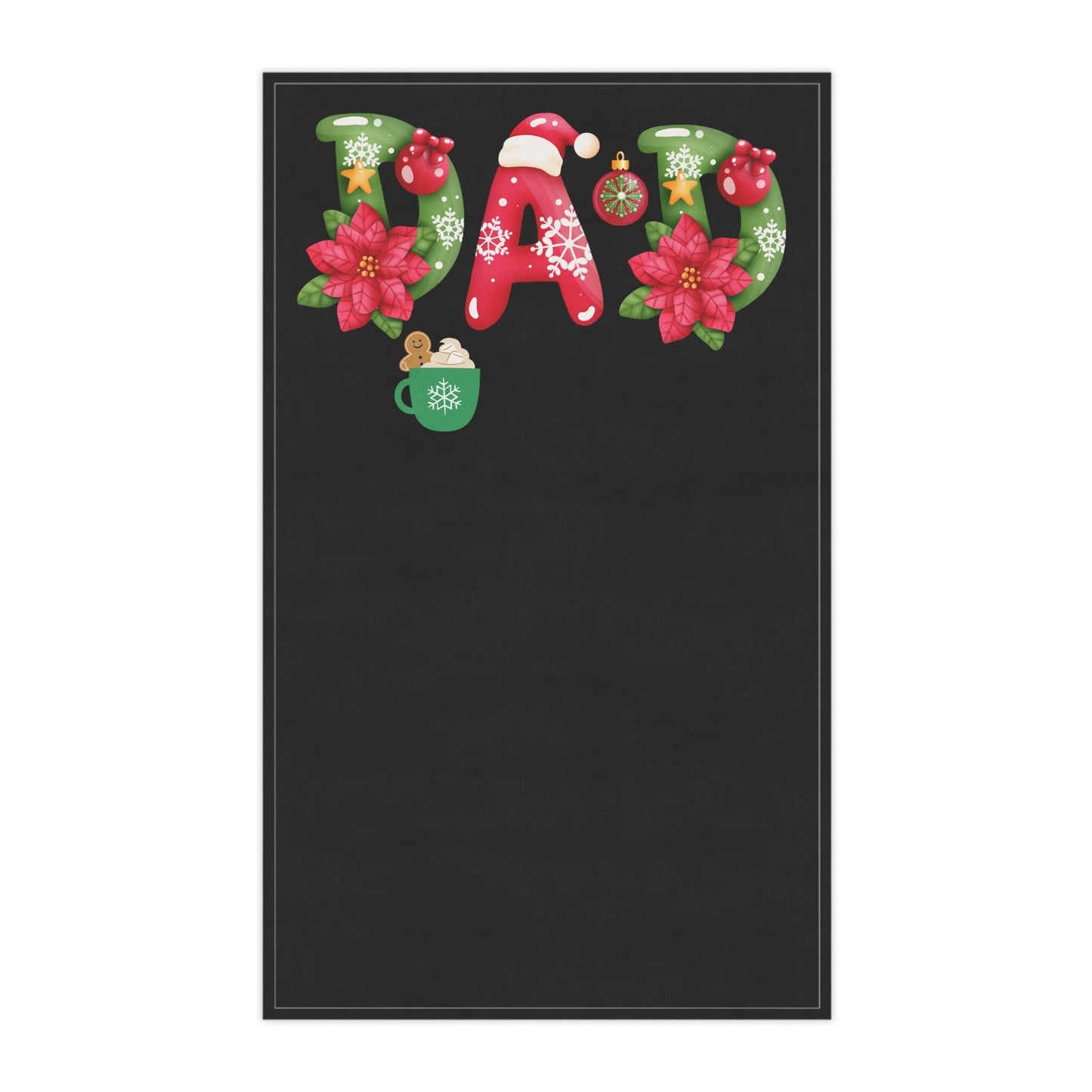 Dad Kitchen Towel/Dad Customized Kitchen Item Christmas Design/Holiday Decor Trending Now/Gifts For Dad/Father Birthday Present