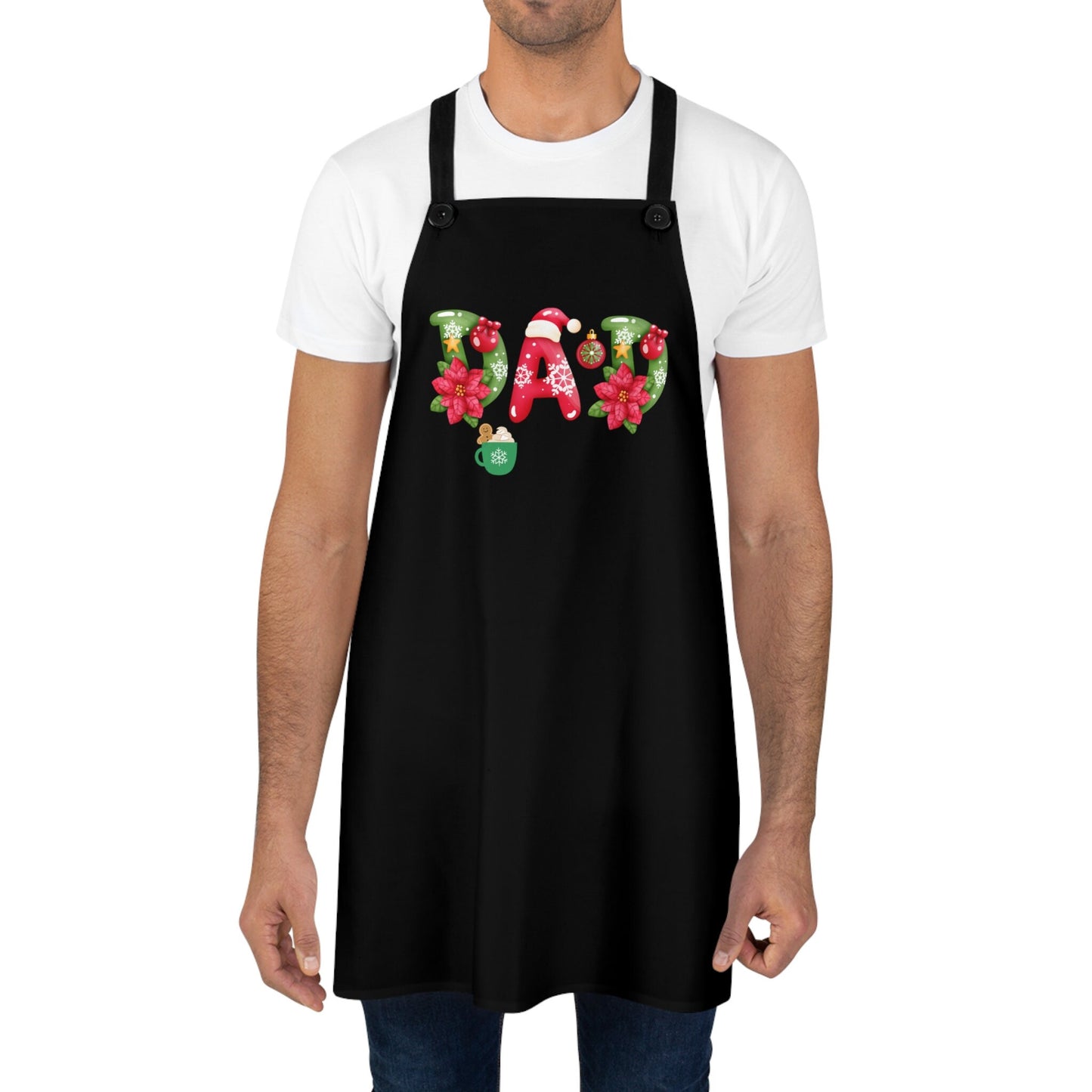 Dad Christmas Customized Apron/Dad Personalized Gift Idea/Father Birthday Present/Kitchen Accessories Trending Now/Best Dad Gift