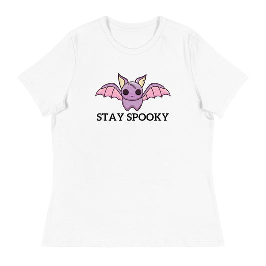 Stay Spooky Halloween T-shirt Women's/Bat Customized Shirt Halloween Party/October Outfit/Halloween Costume Work T-shirt Casual Friday