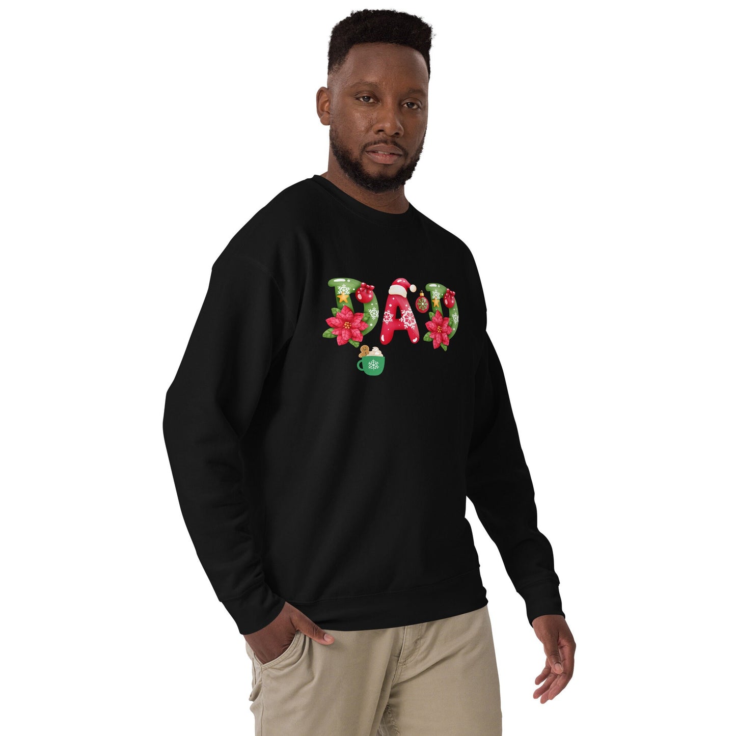 Dad Customized Christmas Sweatshirt/ Dad Personalized Premium Sweatshirt/Ugly Christmas Sweater Idea/Secret Santa/Gifts For Dads Trend