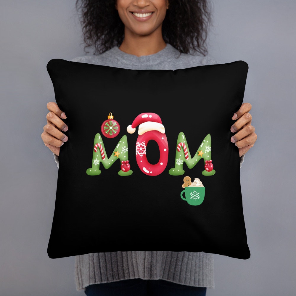 Mom Customized Christmas Pillow/Christmas Gift Idea For Moms Holiday Decor Trending Now/Christmas Personalized Present Best Mom/Mommy