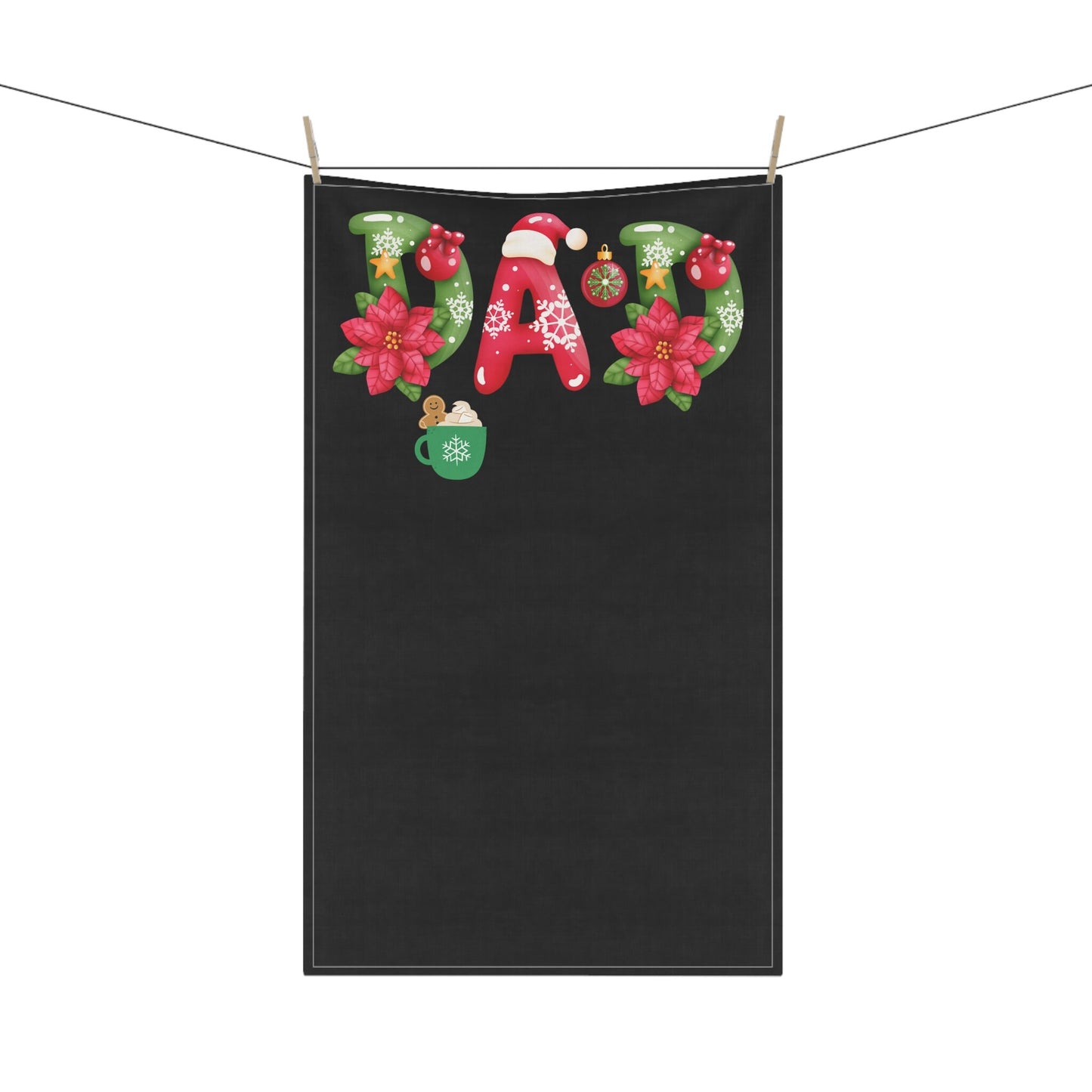 Dad Kitchen Towel/Dad Customized Kitchen Item Christmas Design/Holiday Decor Trending Now/Gifts For Dad/Father Birthday Present